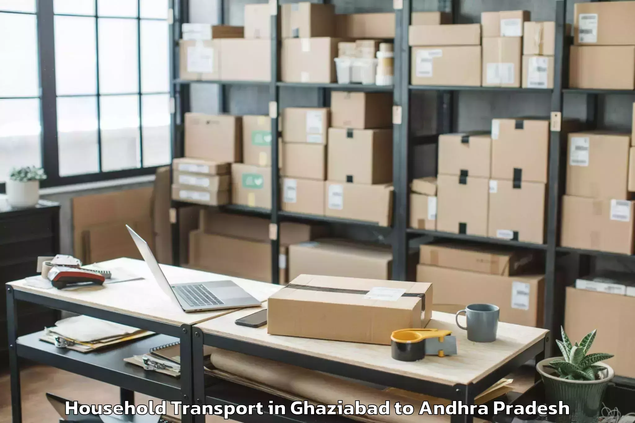 Affordable Ghaziabad to Achanta Household Transport